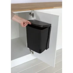 Prullenbakken-Brabantia Afvalverzamelaar - 10L - Zwart