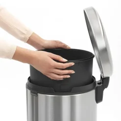 Prullenbakken-Brabantia Pedaalemmer NewIcon - 30L - Matt Steel