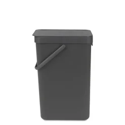 Prullenbakken-Brabantia Sort & Go Afvalemmer - 16L - Grijs