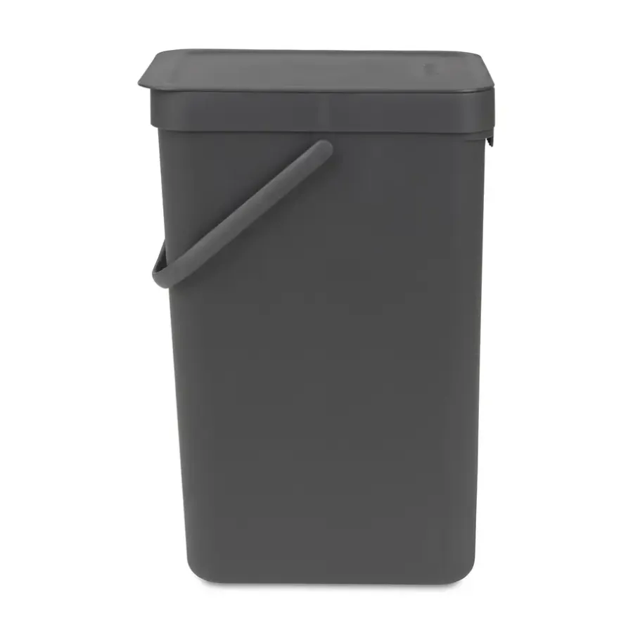 Prullenbakken-Brabantia Sort & Go Afvalemmer - 16L - Grijs