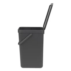 Prullenbakken-Brabantia Sort & Go Afvalemmer - 16L - Grijs