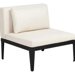 Leen Bakker BRACCIANO - Loungeset 4-zits ottomaan - Lichtbeige - Acaciahout