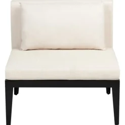 Leen Bakker BRACCIANO - Loungeset 4-zits ottomaan - Lichtbeige - Acaciahout