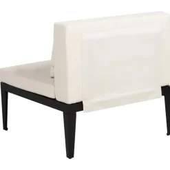 Leen Bakker BRACCIANO - Loungeset 4-zits ottomaan - Lichtbeige - Acaciahout