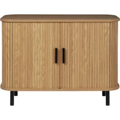 Ladekasten|Ladekasten-Beliani BRADLEY - Commode - Lichthout/Zwart - MDF