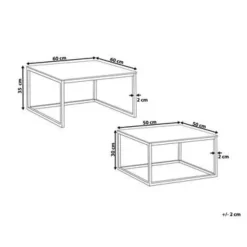 Beliani BREA - Salontafel - Wit - Veiligheidsglas