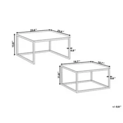 Beliani BREA - Salontafel - Wit - Veiligheidsglas