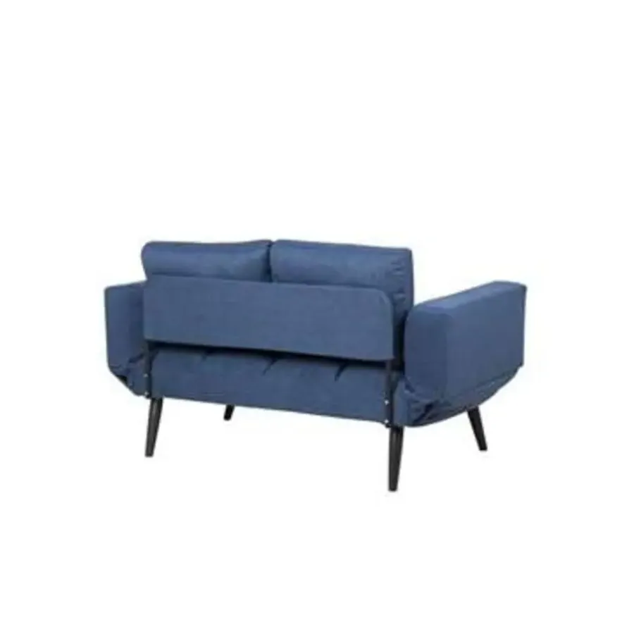 Slaapbanken|Slaapbanken-Beliani BREKKE - Slaapbank - Blauw - Polyester