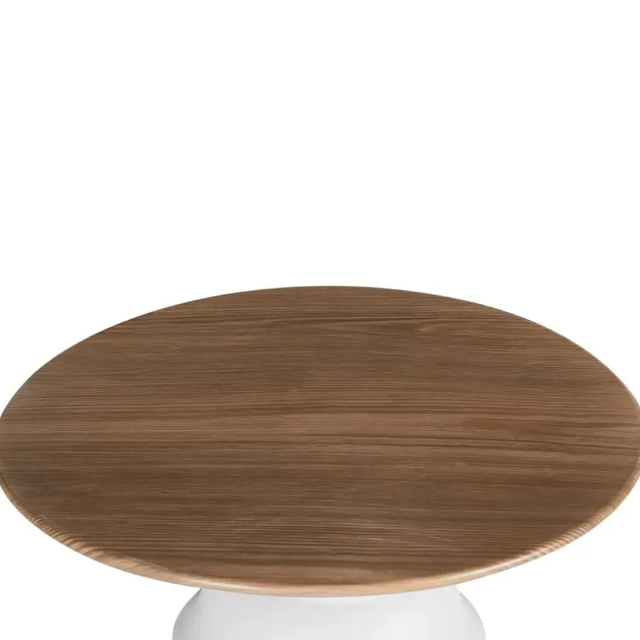 Dienbladen-Leen Bakker BRIOCHE - Gebaksstandaard - Wit/Licht hout - IJzer/Hout