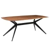 Rechthoekige Eettafels|Industriële Eettafels-Livingfurn Brix - Eetkamertafel Brix Bjorn -240cm - Mangohout- Bruin