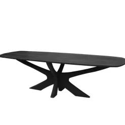 Houten Eettafels-Brix - Eetkamertafel Montreaux - Zwart - Mangohout - 220 cm