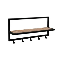 Brix - Kapstok Bono - Mangohout en Gecoat Staal - 15x70x30