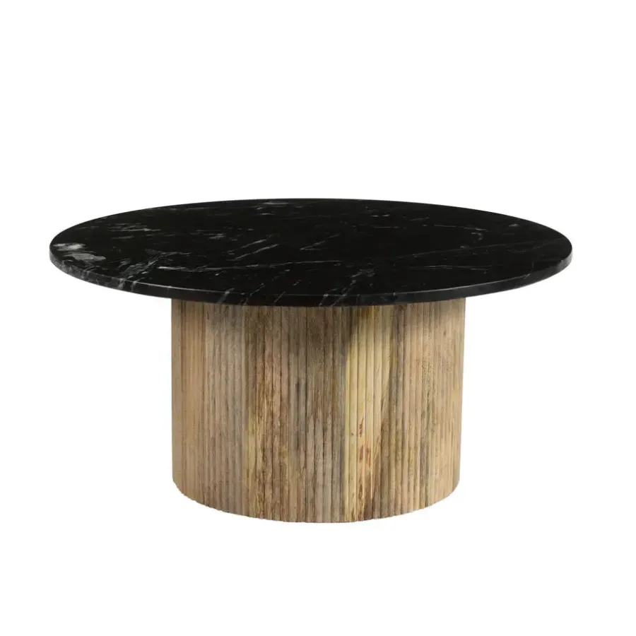 Salontafels-Brix - Salontafel Nova - Mangohout Marmer - 70x70x36