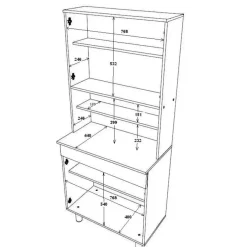 Buffetkasten-Parisot Buffetkast Easy 4 deuren & 1 lade - wit