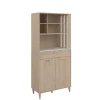 Buffetkasten-Parisot Buffetkast Galatee met 2 deuren & 1 lade - eikdecor/wit