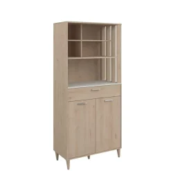 Buffetkasten-Parisot Buffetkast Galatee met 2 deuren & 1 lade - eikdecor/wit