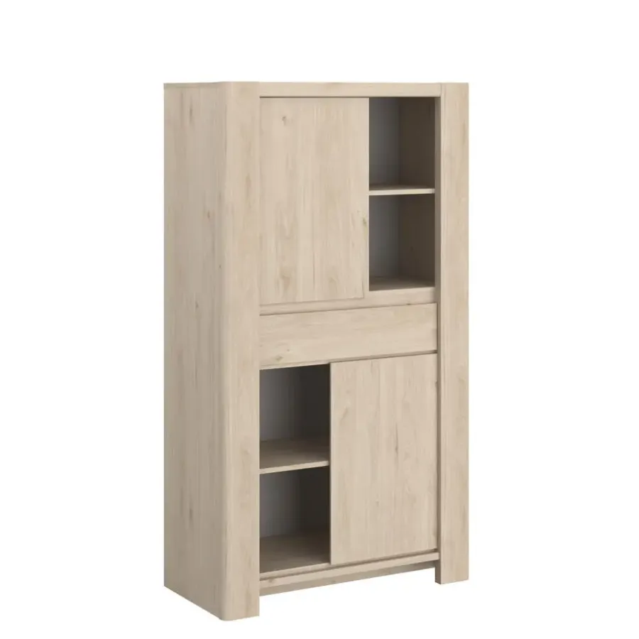 Buffetkasten-Parisot Buffetkast Porto 90cm met 2 deuren & 1 lade - jackson eik