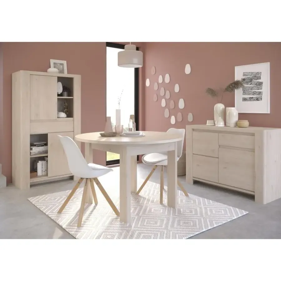 Buffetkasten-Parisot Buffetkast Porto 90cm met 2 deuren & 1 lade - jackson eik