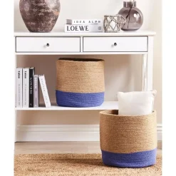 Opbergmanden-Beliani BULANIK - Mand set van 2 - Beige - Jute