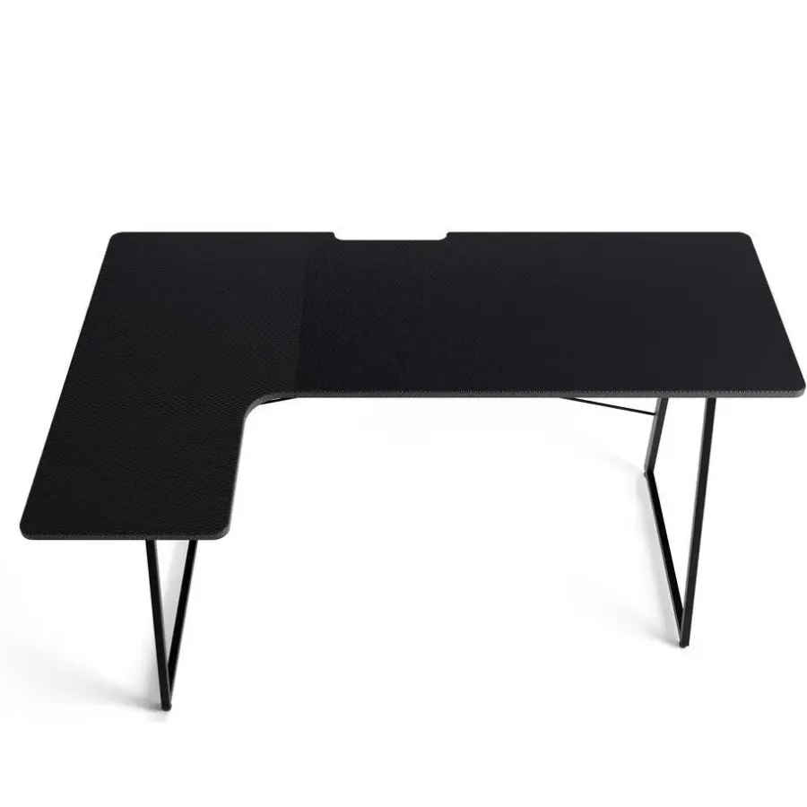 Merkloos Bureau - Game bureau - Hoekbureau - 160 x 100 x 75 - Zwart
