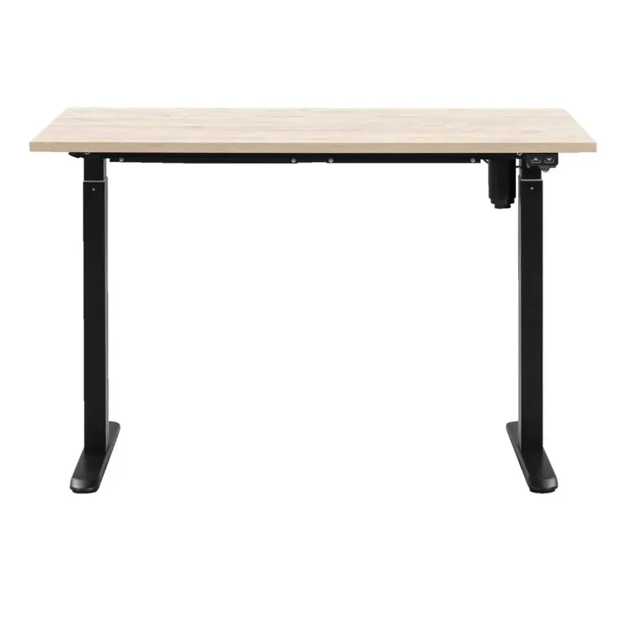 Zit-Sta-Bureaus-Homeworx Bureau zit/sta elektrisch verstelbaar – eikenkleur/zwart - 75/118x120x70 cm