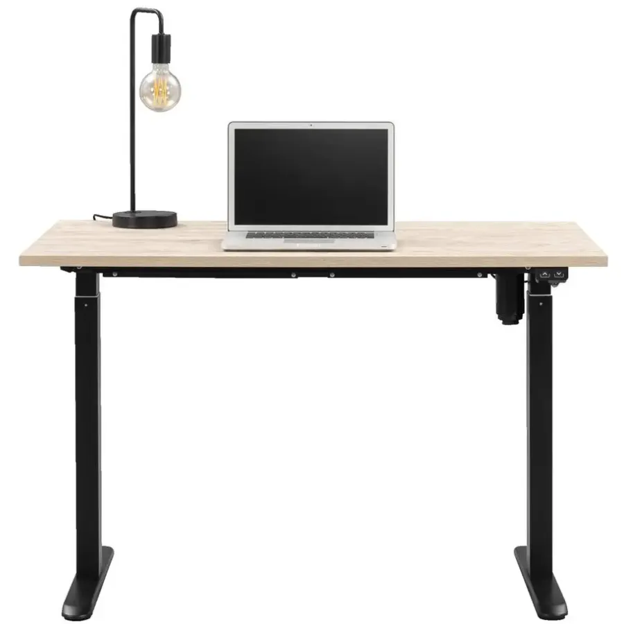 Zit-Sta-Bureaus-Homeworx Bureau zit/sta elektrisch verstelbaar – eikenkleur/zwart - 75/118x120x70 cm