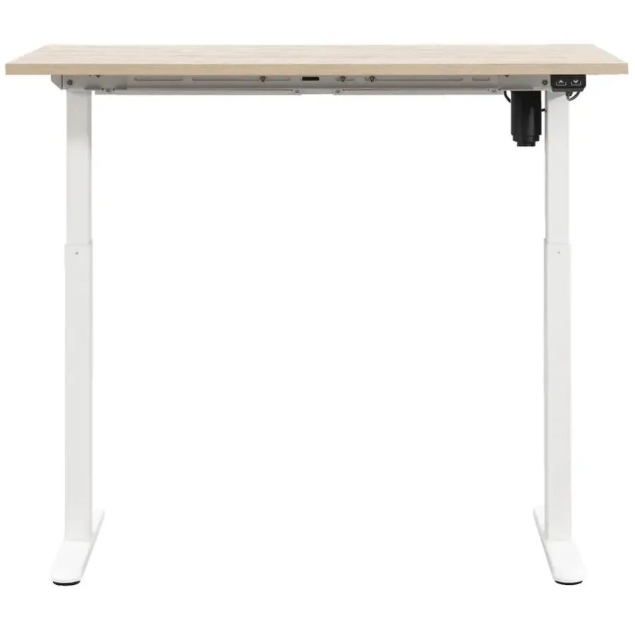 Zit-Sta-Bureaus-Homeworx Bureau zit/sta elektrisch verstelbaar – eikenkleur/wit - 75/118x120x70 cm