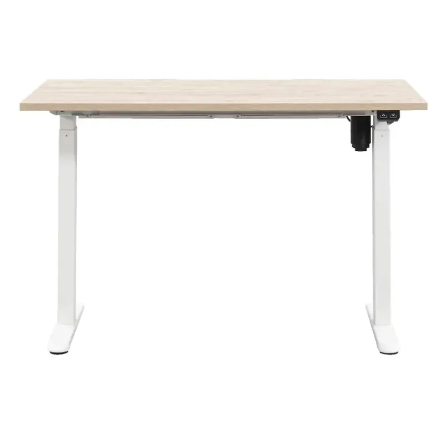 Zit-Sta-Bureaus-Homeworx Bureau zit/sta elektrisch verstelbaar – eikenkleur/wit - 75/118x120x70 cm