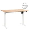 Homeworx Bureau zit/sta elektrisch verstelbaar – mangohout/wit - 75/118x120x70 cm
