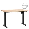 Zit-Sta-Bureaus-Homeworx Bureau zit/sta elektrisch verstelbaar – mangohout/zwart - 75/118x120x70 cm