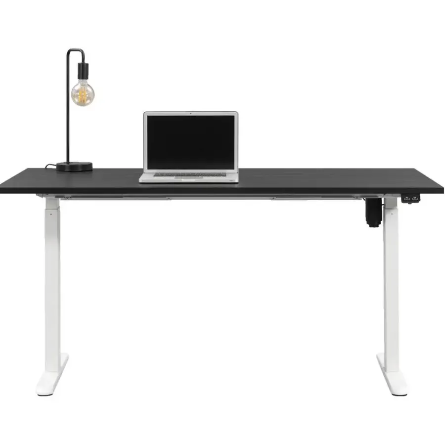 Homeworx Bureau zit/sta elektrisch verstelbaar - zwart/wit - 75/118x160x80 cm