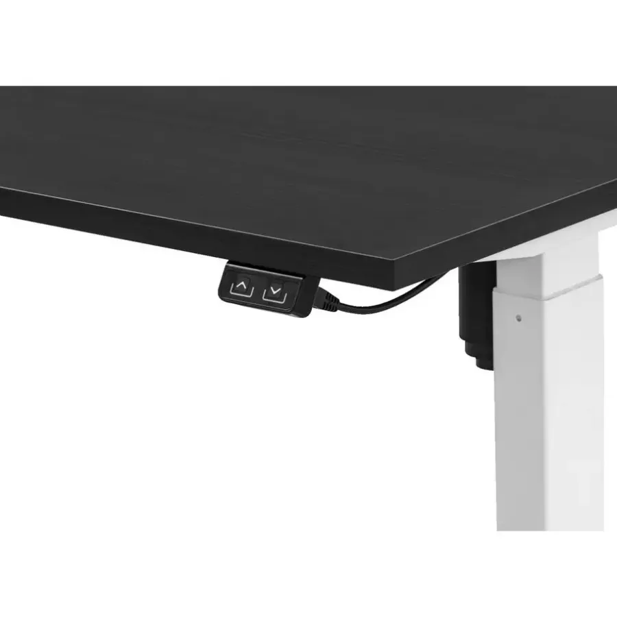 Homeworx Bureau zit/sta elektrisch verstelbaar - zwart/wit - 75/118x160x80 cm