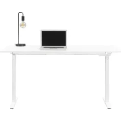 Homeworx Bureau zit/sta handmatig verstelbaar - wit/wit - 75/118x160x80 cm