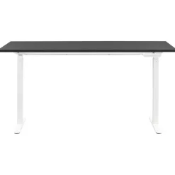 Homeworx Bureau zit/sta handmatig verstelbaar - zwart/wit - 75/118x160x80 cm