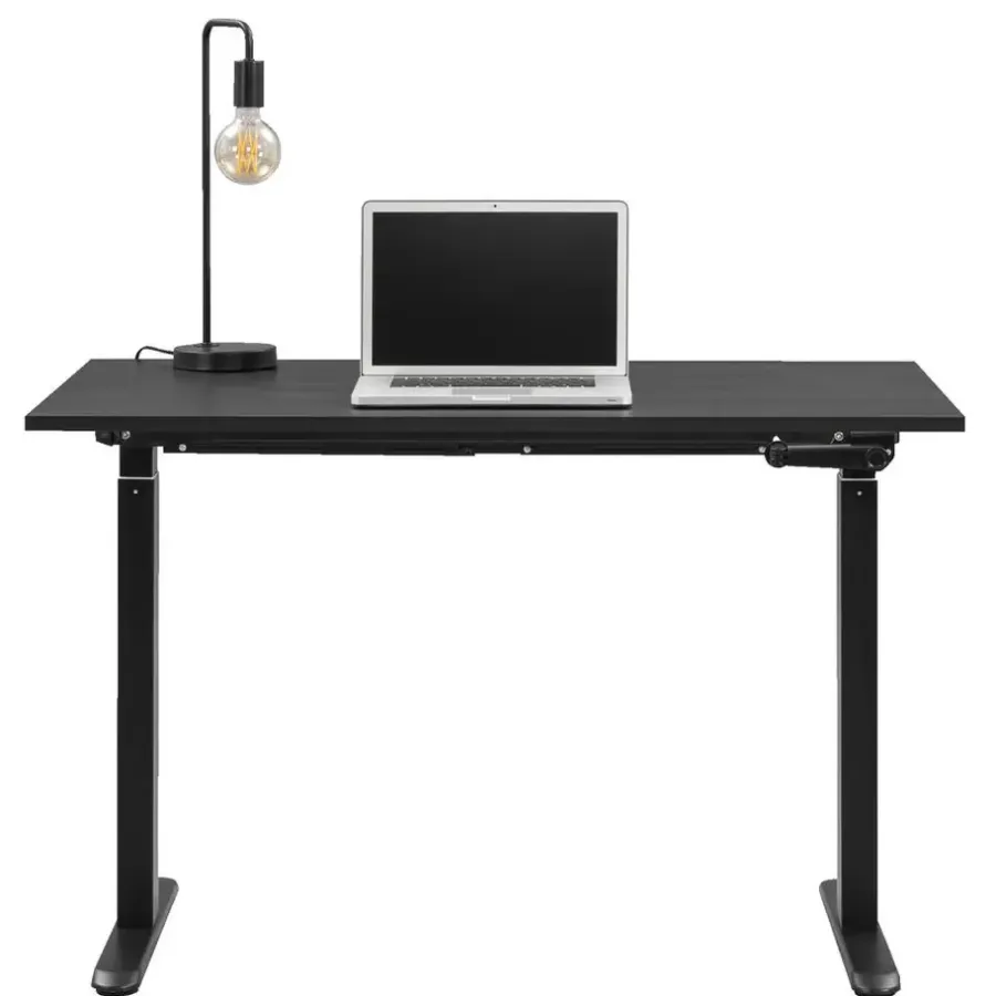 Zit-Sta-Bureaus-Homeworx Bureau zit/sta handmatig verstelbaar - zwart/zwart - 75/118x120x70 cm