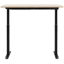 Homeworx Bureau zit/sta handmatig verstelbaar – eikenkleur/zwart - 75/118x120x70 cm