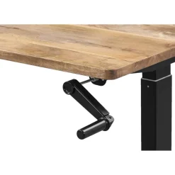 Zit-Sta-Bureaus-Homeworx Bureau zit/sta handmatig verstelbaar – mangohout/zwart - 75/118x120x70 cm
