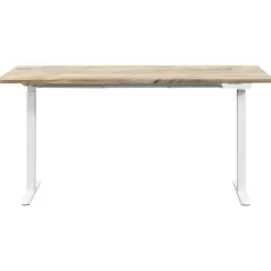 Bureaus-Homeworx Bureau zit/sta handmatig verstelbaar - mangohout/wit - 75/118x160x80 cm