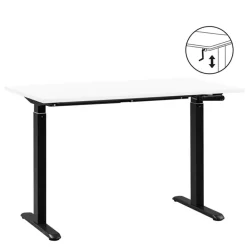Zit-Sta-Bureaus-Homeworx Bureau zit/sta handmatig verstelbaar - wit/zwart - 75/118x120x70 cm