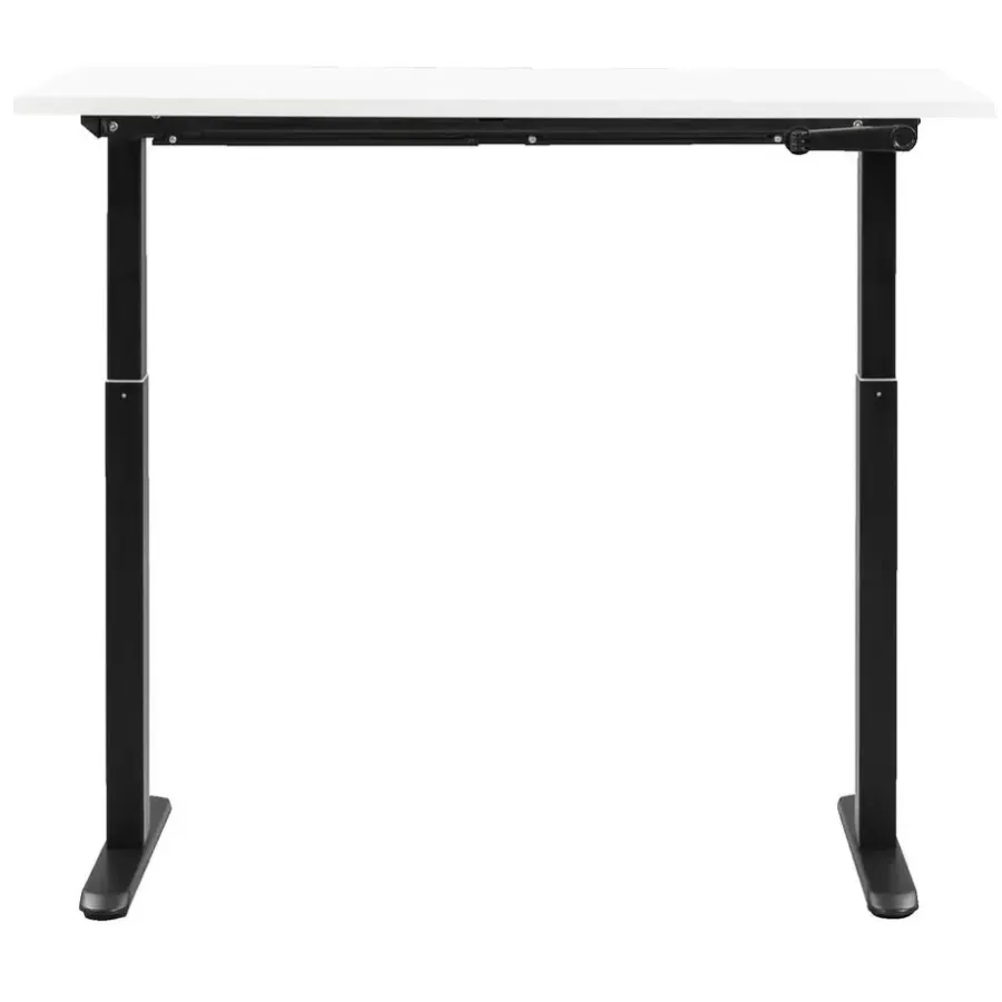 Zit-Sta-Bureaus-Homeworx Bureau zit/sta handmatig verstelbaar - wit/zwart - 75/118x120x70 cm