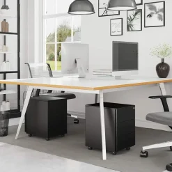 Bobbel Home Bureau Ladeblok verrijdbaar Incl. Slot - 55x45x39cm - Zwart