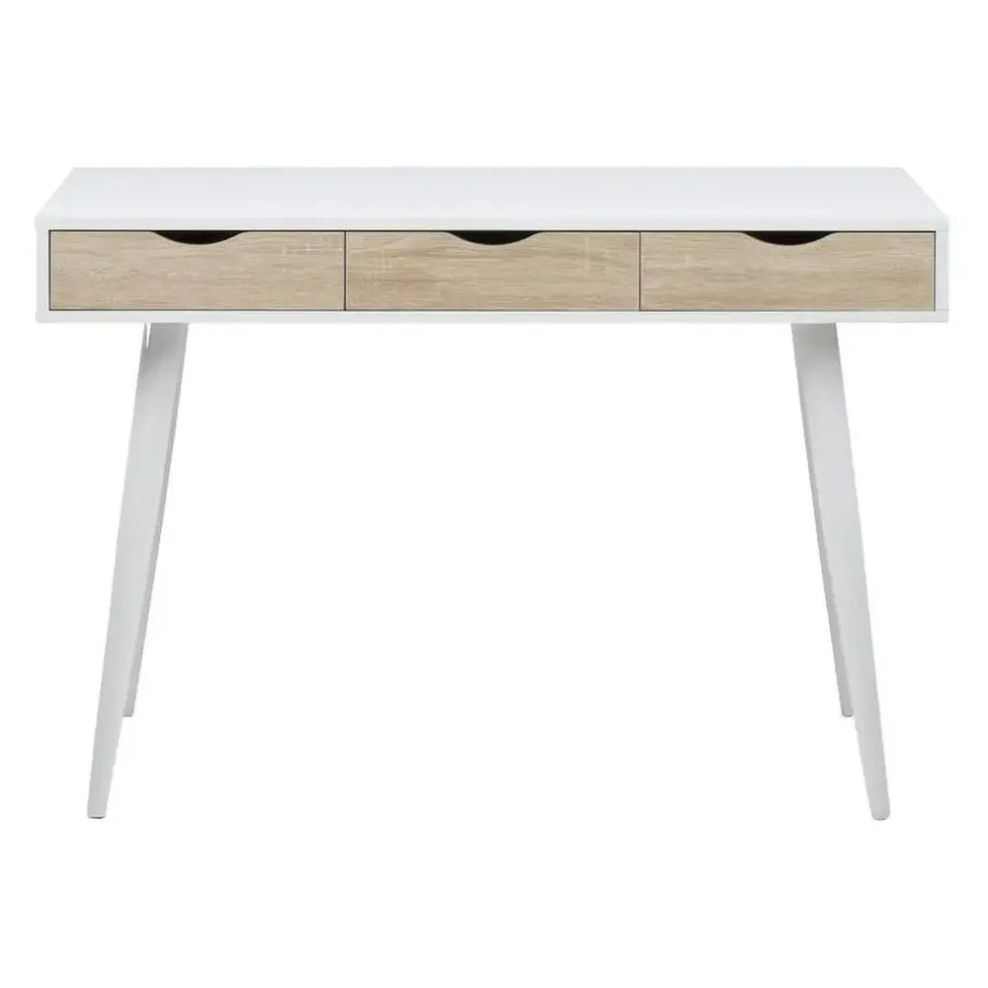 Bureaus-Leen Bakker Bureau Montijo - wit/bruin - 77,1x110x50 cm