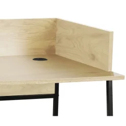 Bureaus-Nordlys Bureau van metaal en hout in crèmekleur