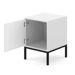 Homlando Bureaucontainer Ravenna - wit/zwart - Metall - 41x40x55 cm