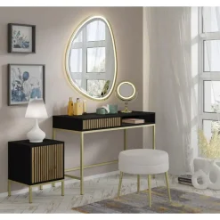 Homlando Bureaucontainer Ravenna -/Zwart mat/Artisan - Metall - 41x40x55 cm