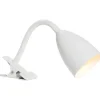 Tafellampen|Bureaulampen-Leen Bakker Bureau-klemlamp knijper - wit metaal - E14 - 35xØ9 cm