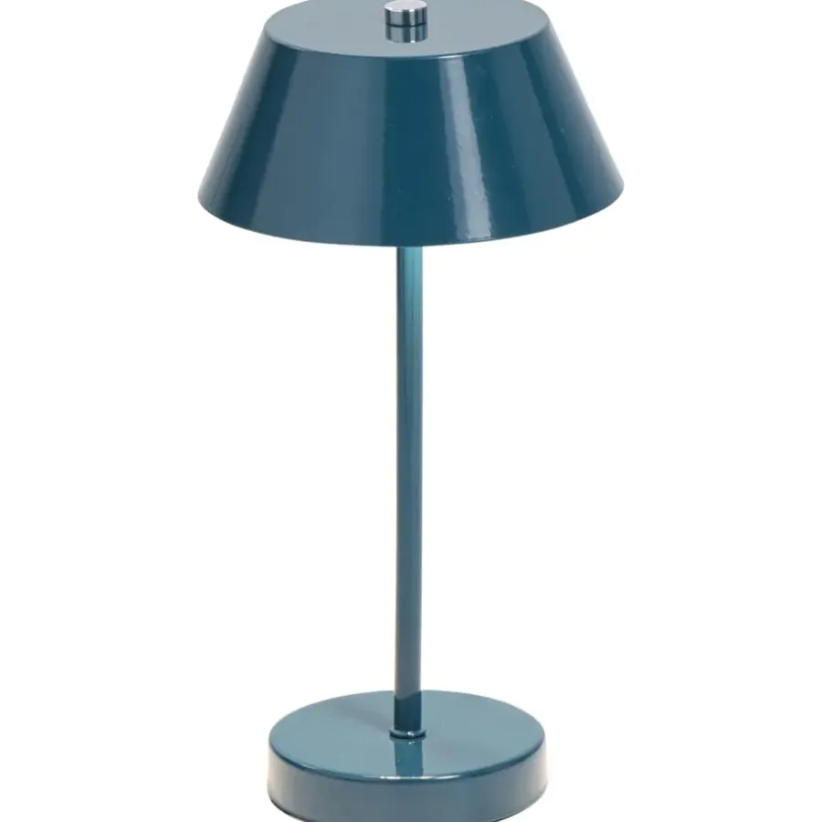 Leen Bakker Bureaulamp Milton petrol G9 - 30x15x15 cm