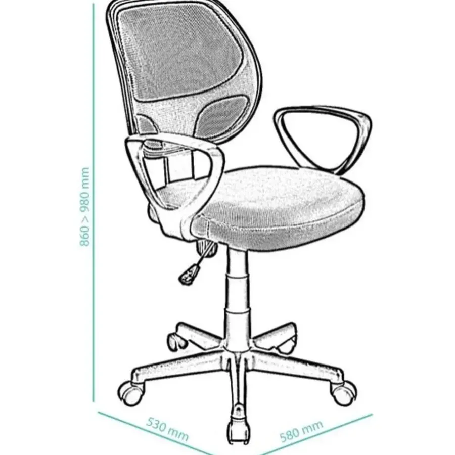 Bureaustoelen|Bureaustoelen-Merkloos Bureaustoel Buritos - Solide, Verstelbaar en Ergonomisch - Roze