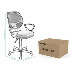 Bureaustoelen|Bureaustoelen-Merkloos Bureaustoel Buritos - Solide, Verstelbaar en Ergonomisch - Roze