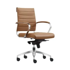 Bureaustoelen|Bureaustoelen-Sedero Bureaustoel Cádiz Cognac - 100% leder